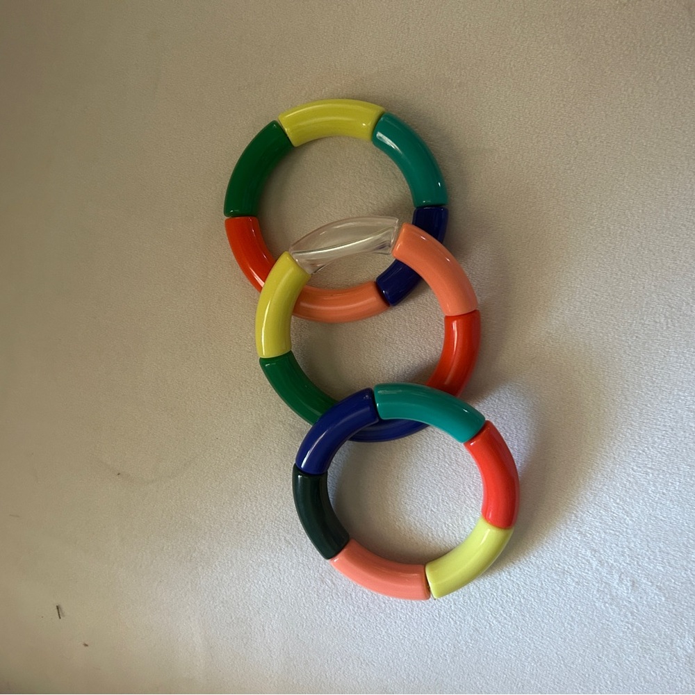 Colorful Chunky Bracelets Set/3